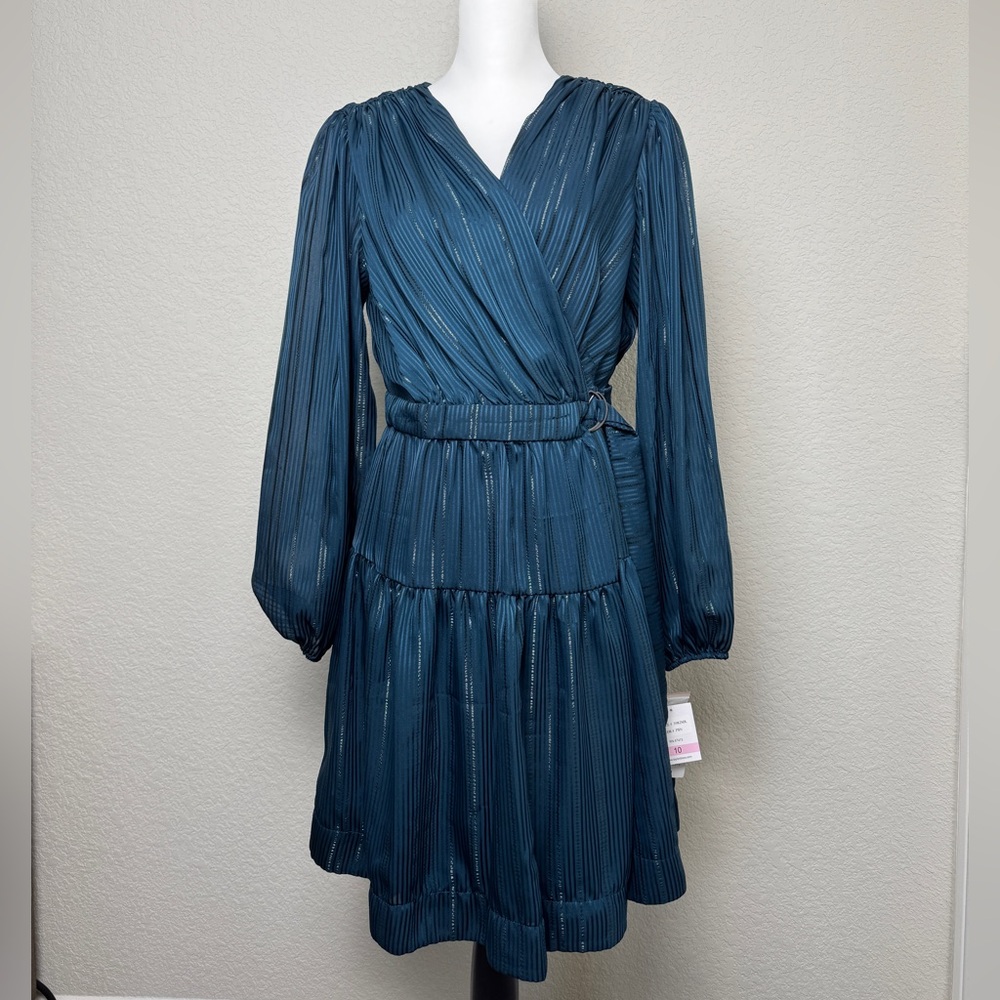 NWT Taylor Tiered Wrap Mini Dress